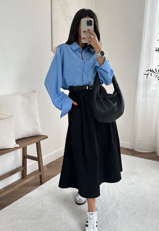 Chemise oversize bleue