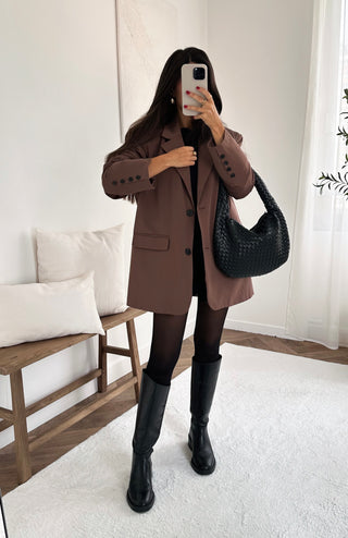 Blazer oversize Nila chocolat