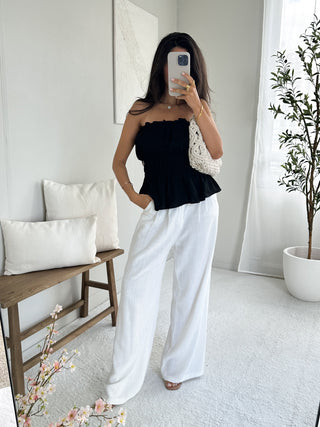 Pantalon lin blanc